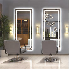 Full length honrizontal backlit salon mirror bathroom dressing mirror beauty barber led backlit mirror